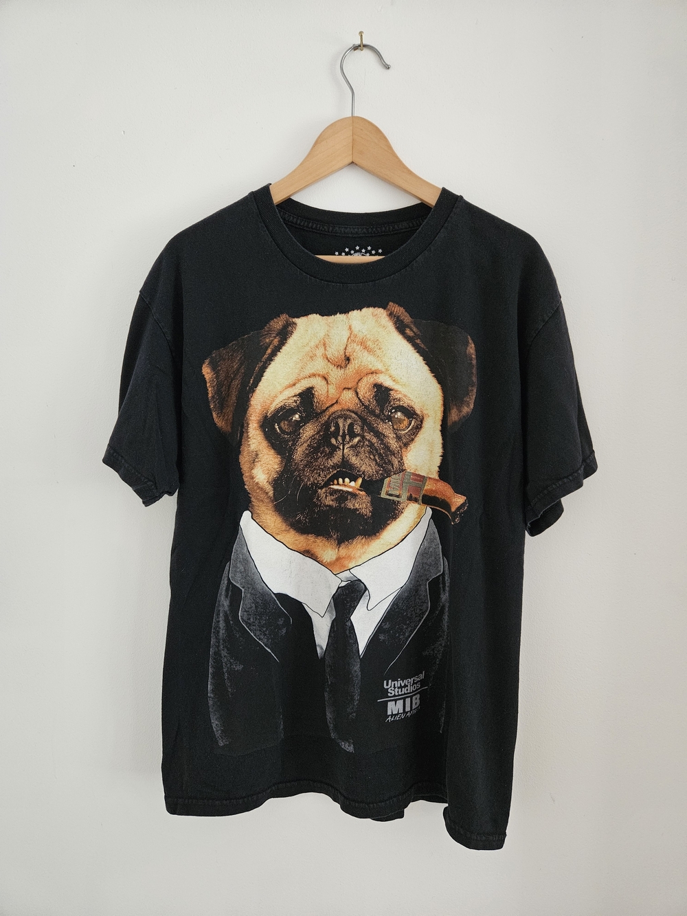 Men In Black Shirt Mens Large Frank The Pug Universal Studios